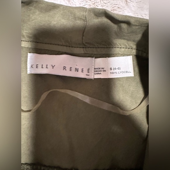 Kelly Renee Olive Green Open Front Utility Women's Vest - Picture 3 of 7